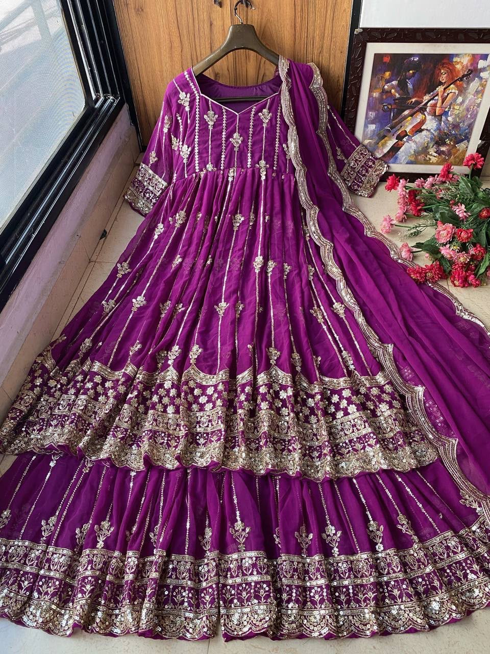 Designer Embroidered Anarkali Gown