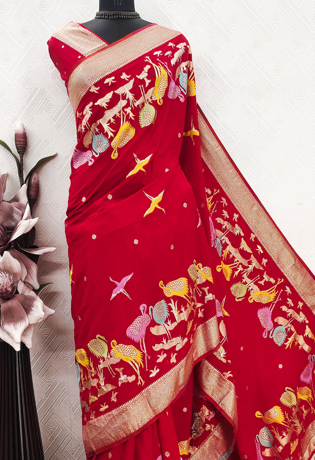 Khadi Crepe Silk Saree