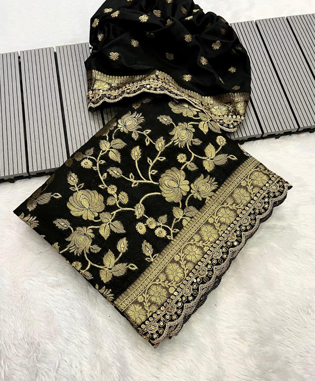 Pure Khaddi Georgette Designer Saree