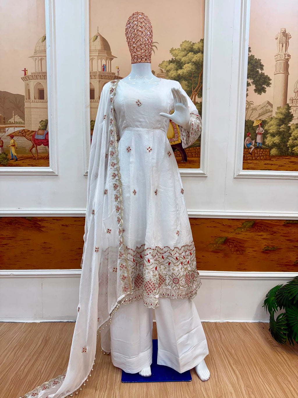 Embroidered Gown Set