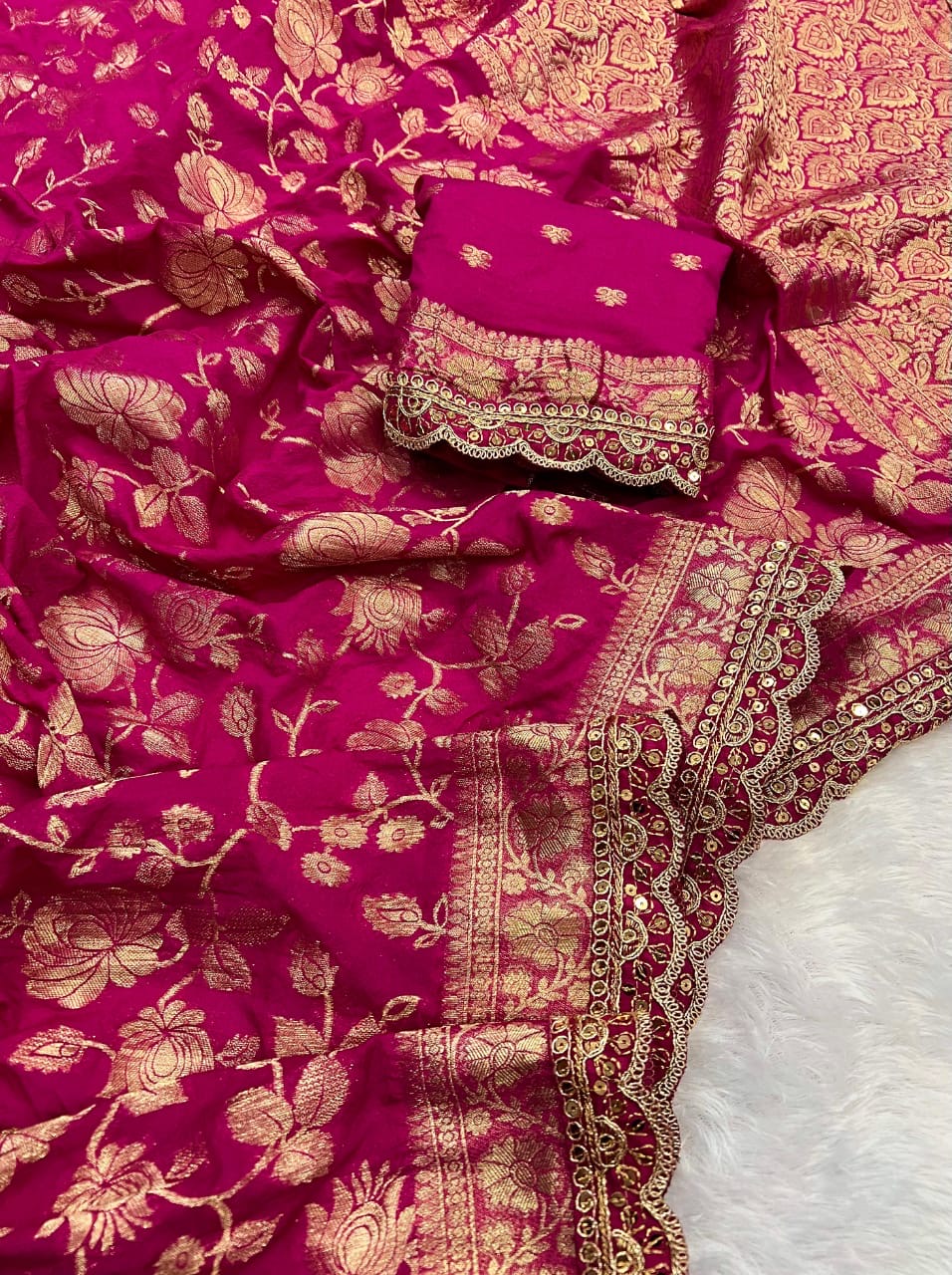 Pure Khaddi Georgette Designer Saree
