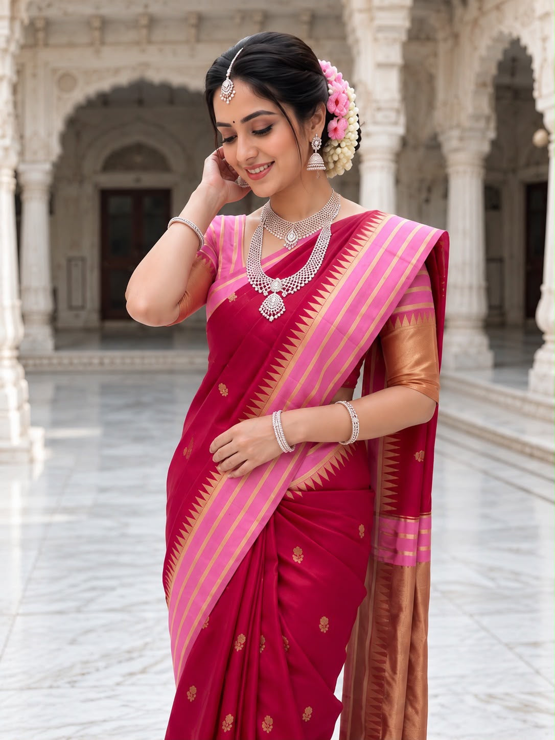 Soft Silk Art Silk Jacquard Border Saree