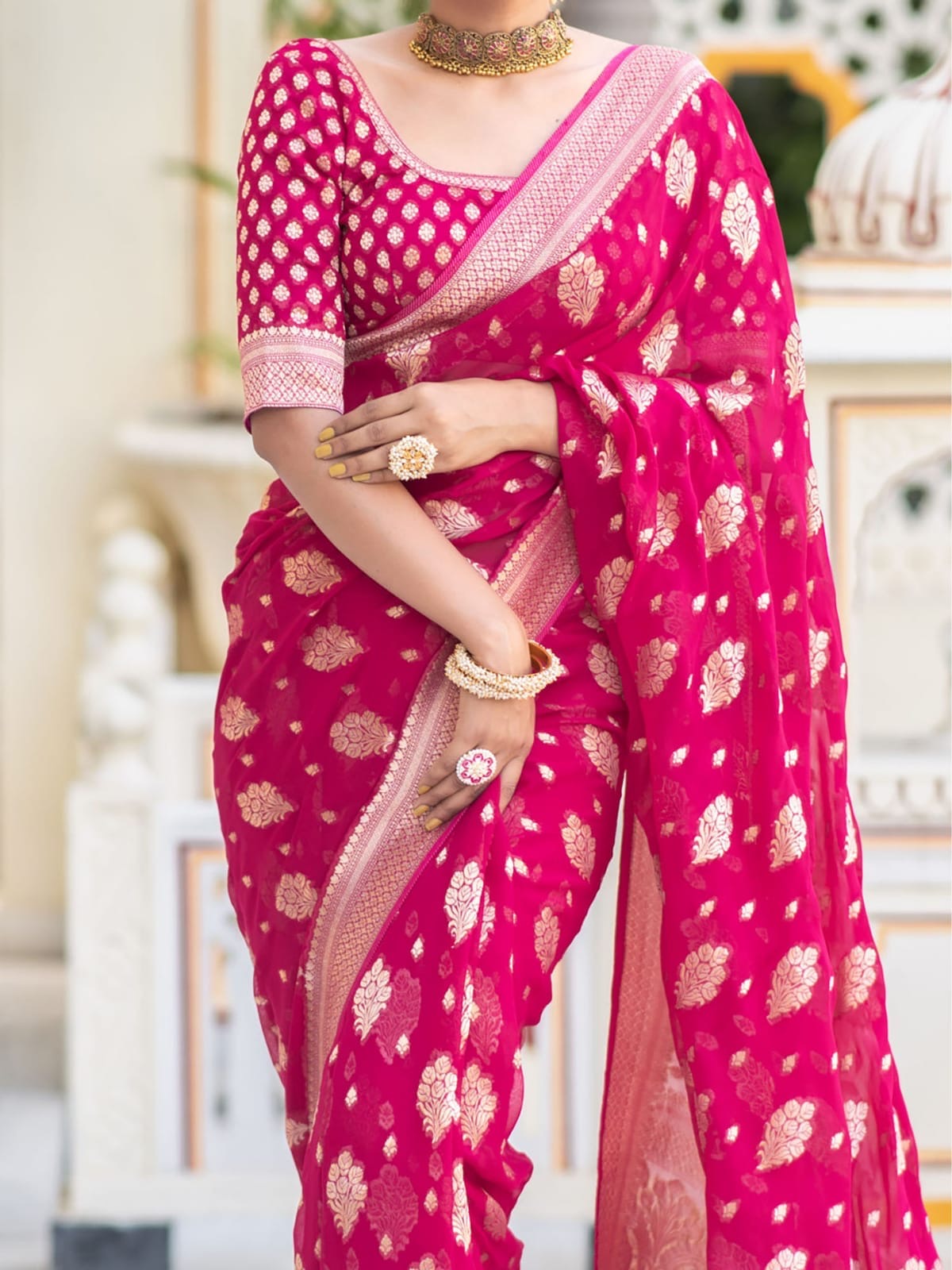 Banarasi Georgette Silk Saree