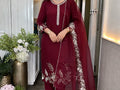 Women’s Roman Silk Embroidered A-Line Kurta Set