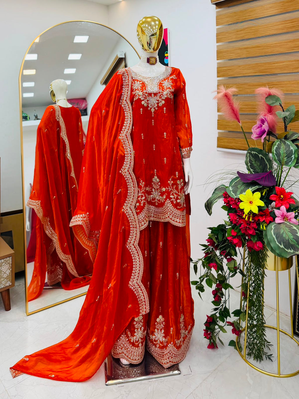 Designer Party Sharara Suit & Dupatta Set