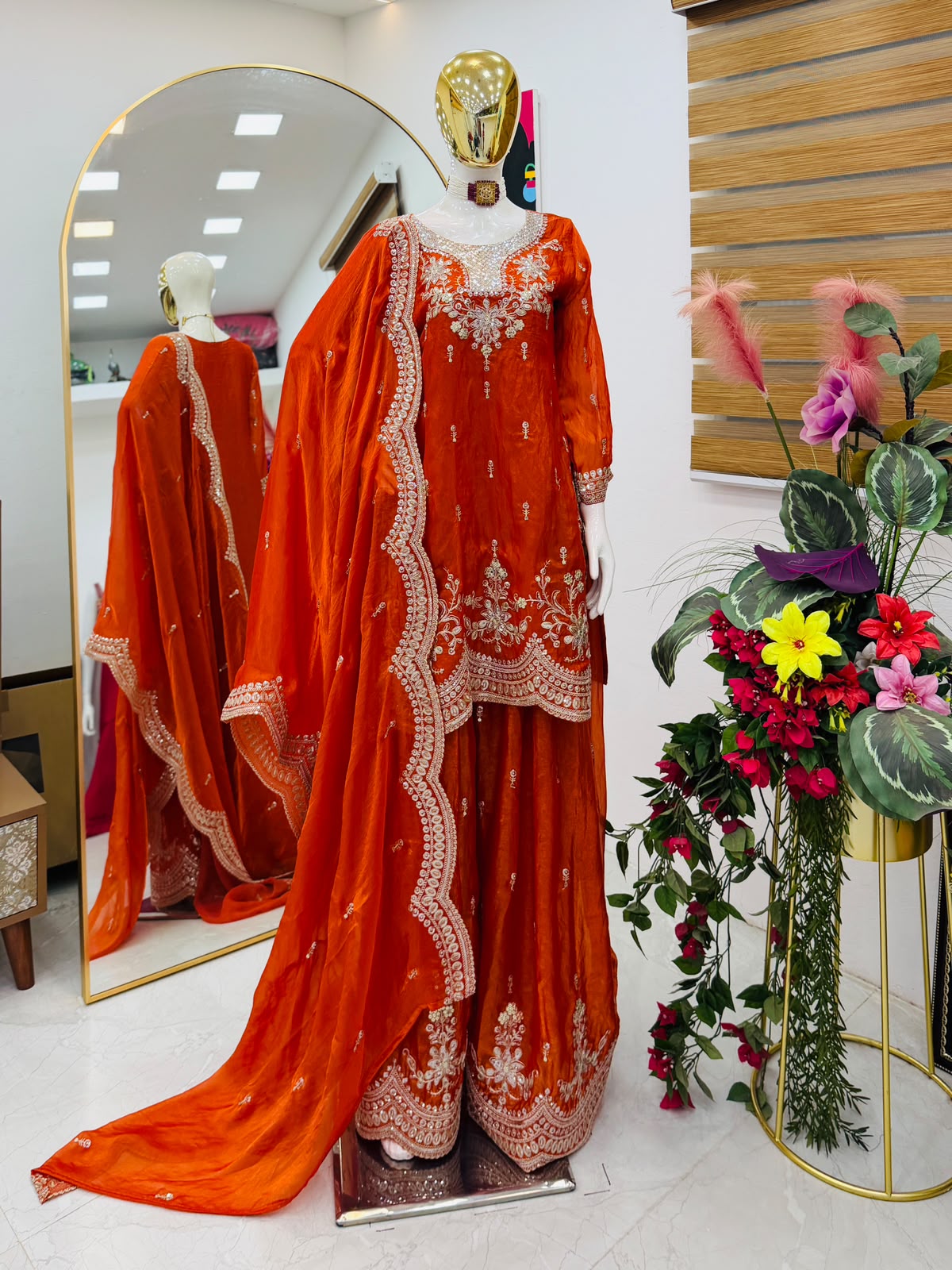Designer Party Sharara Suit & Dupatta Set