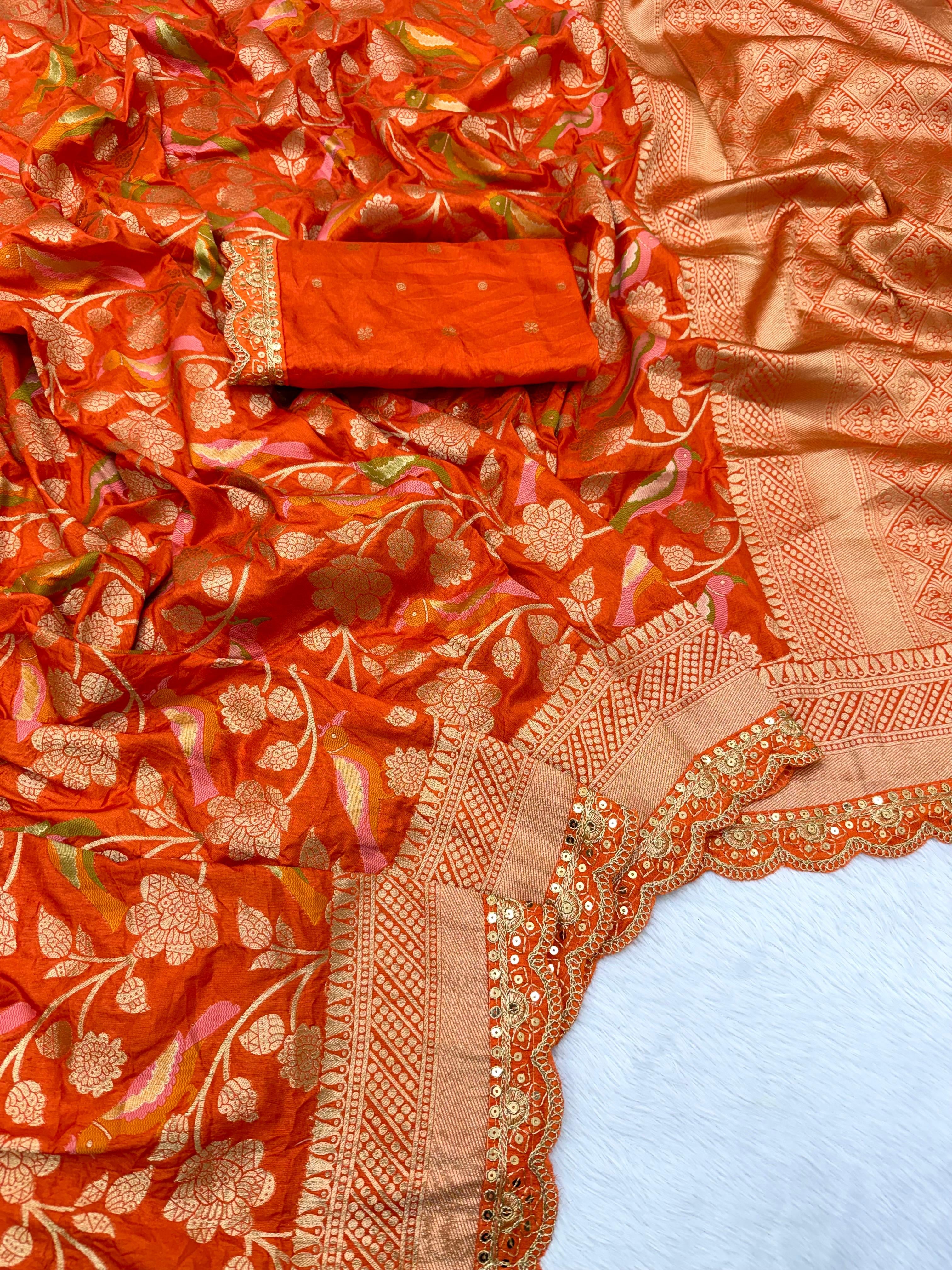 Pure Banarasi khadi silk saree