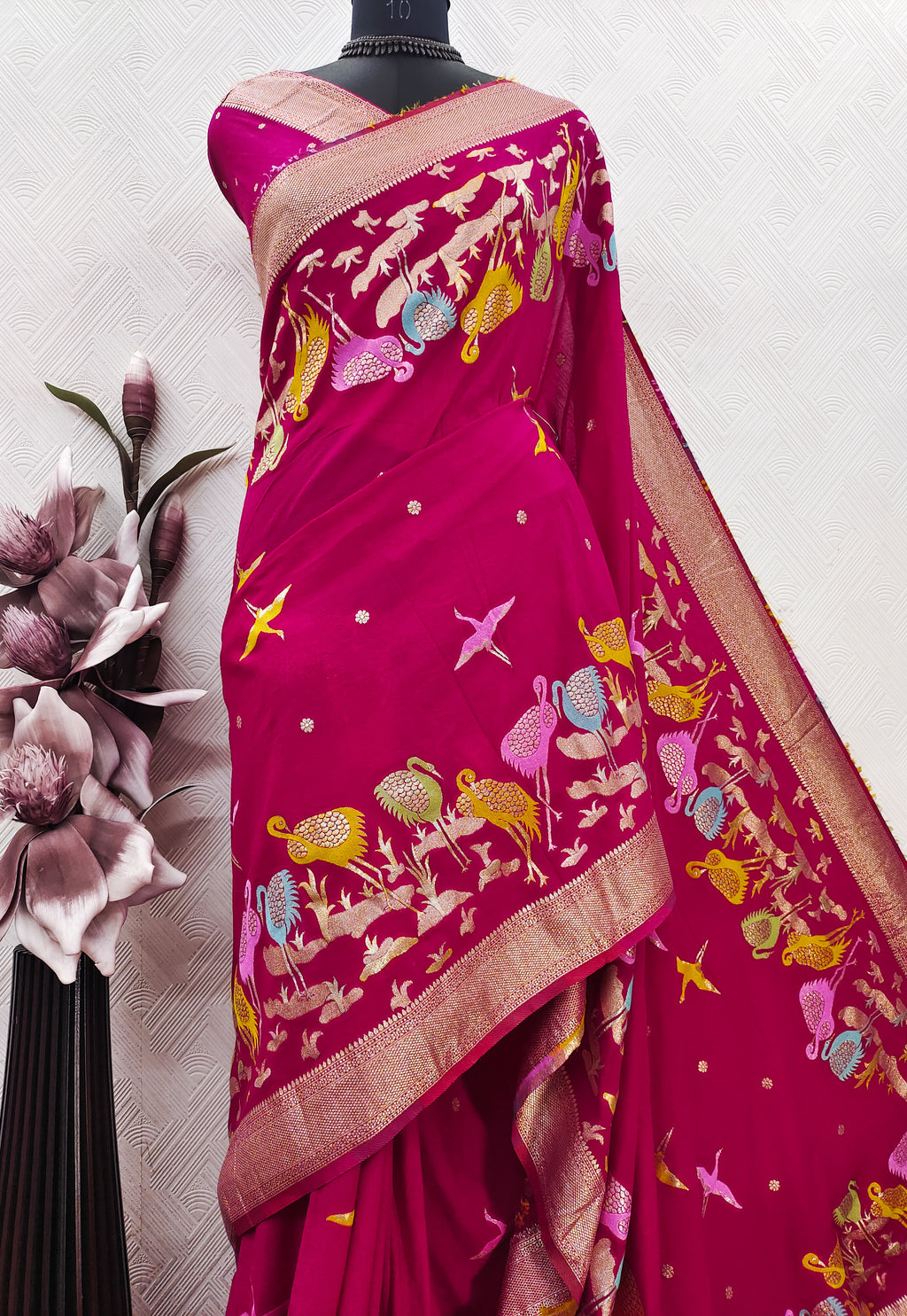 Khadi Crepe Silk Saree