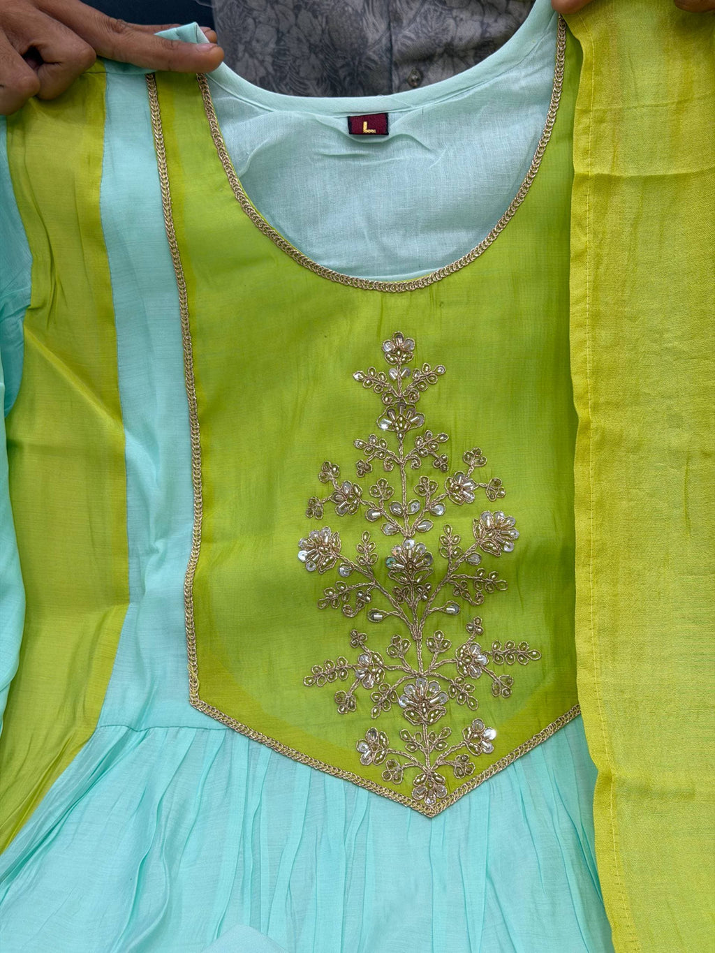 Designer Festival Special Pure Mul Chanderi Suit Set