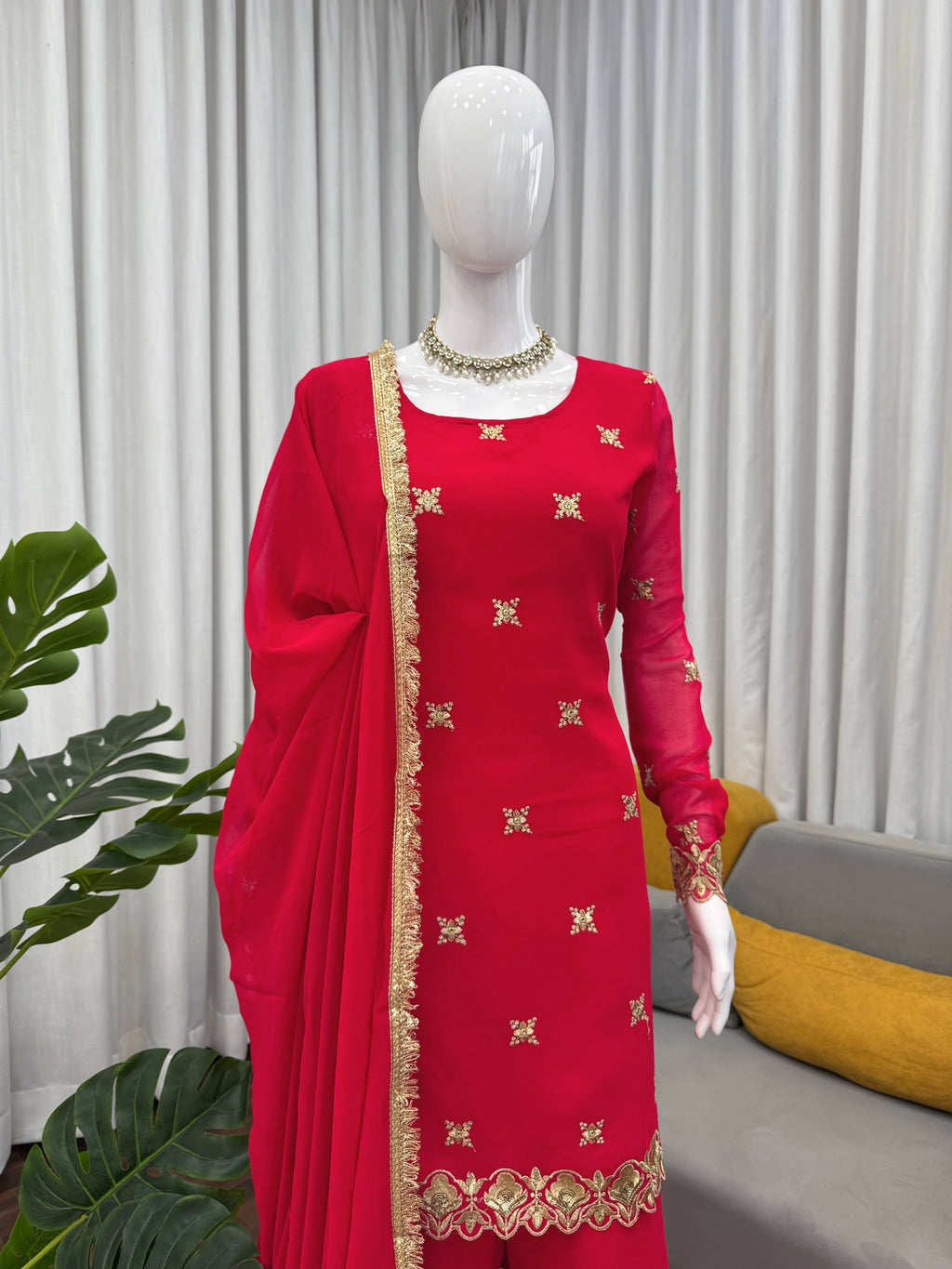 Premium 3-Piece Top, Sharara & Dupatta Set