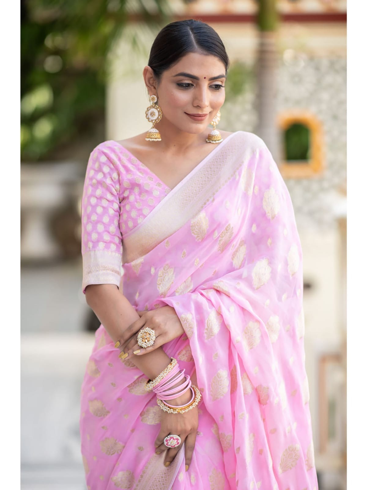 Banarasi Georgette Silk Saree