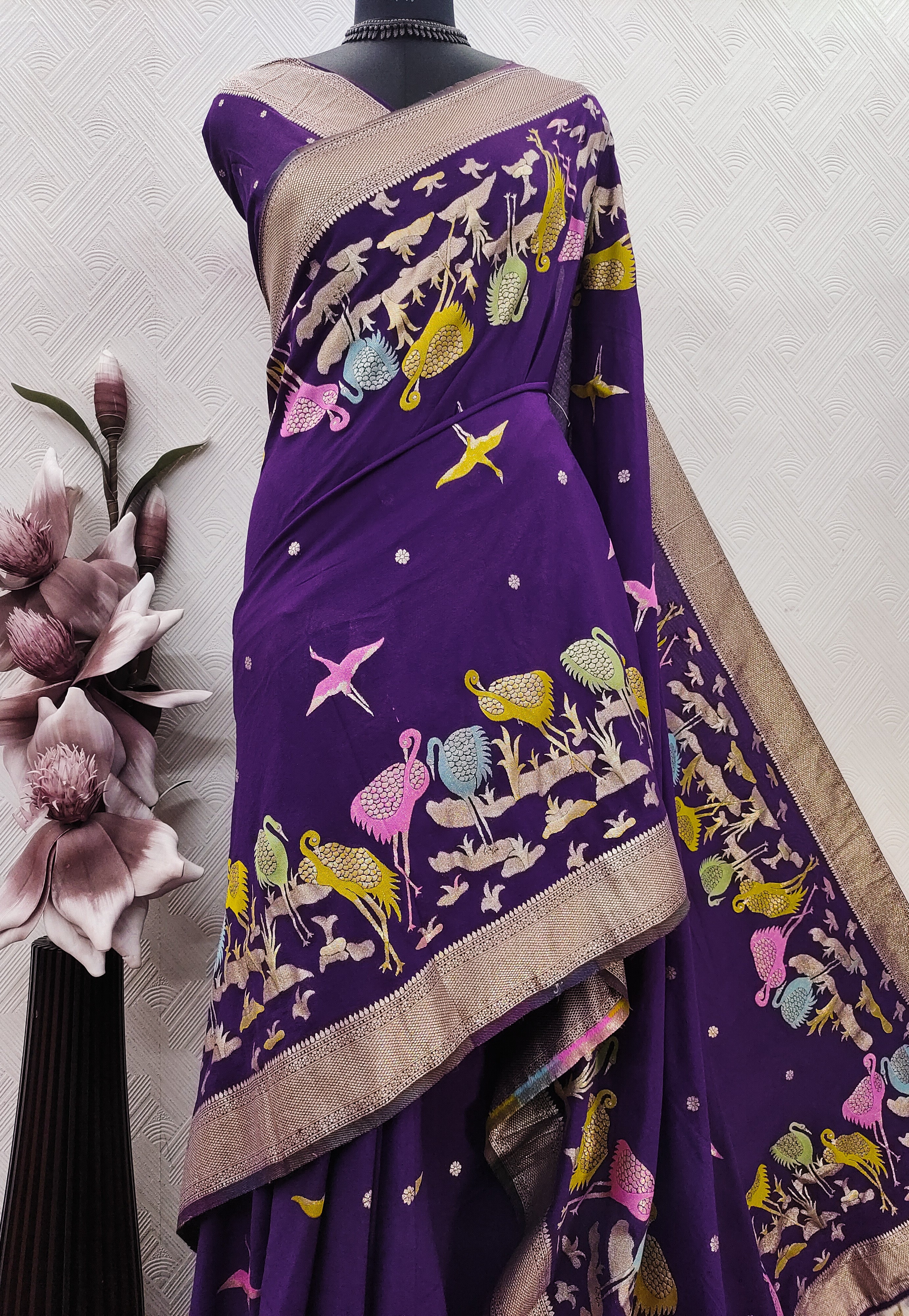 Khadi Crepe Silk Saree