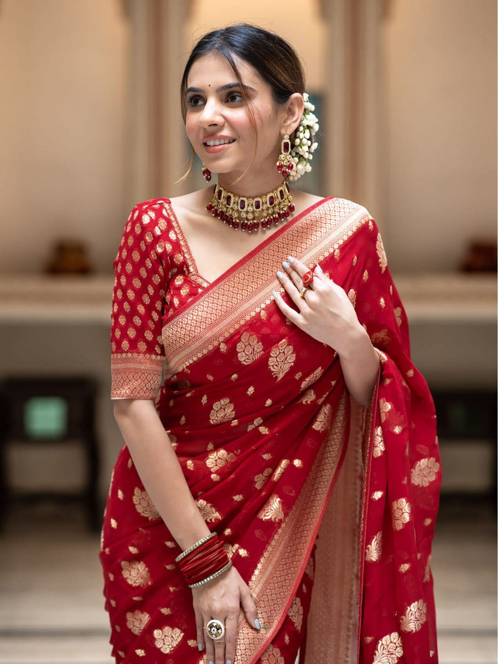 Banarasi Georgette Silk Saree
