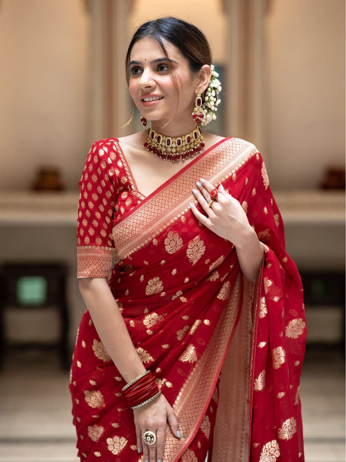 Banarasi Georgette Silk Saree