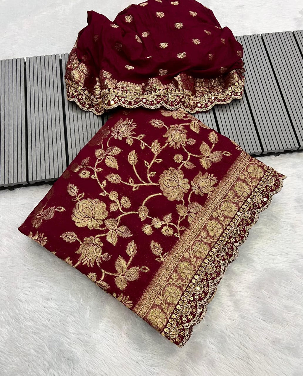 Pure Khaddi Georgette Designer Saree