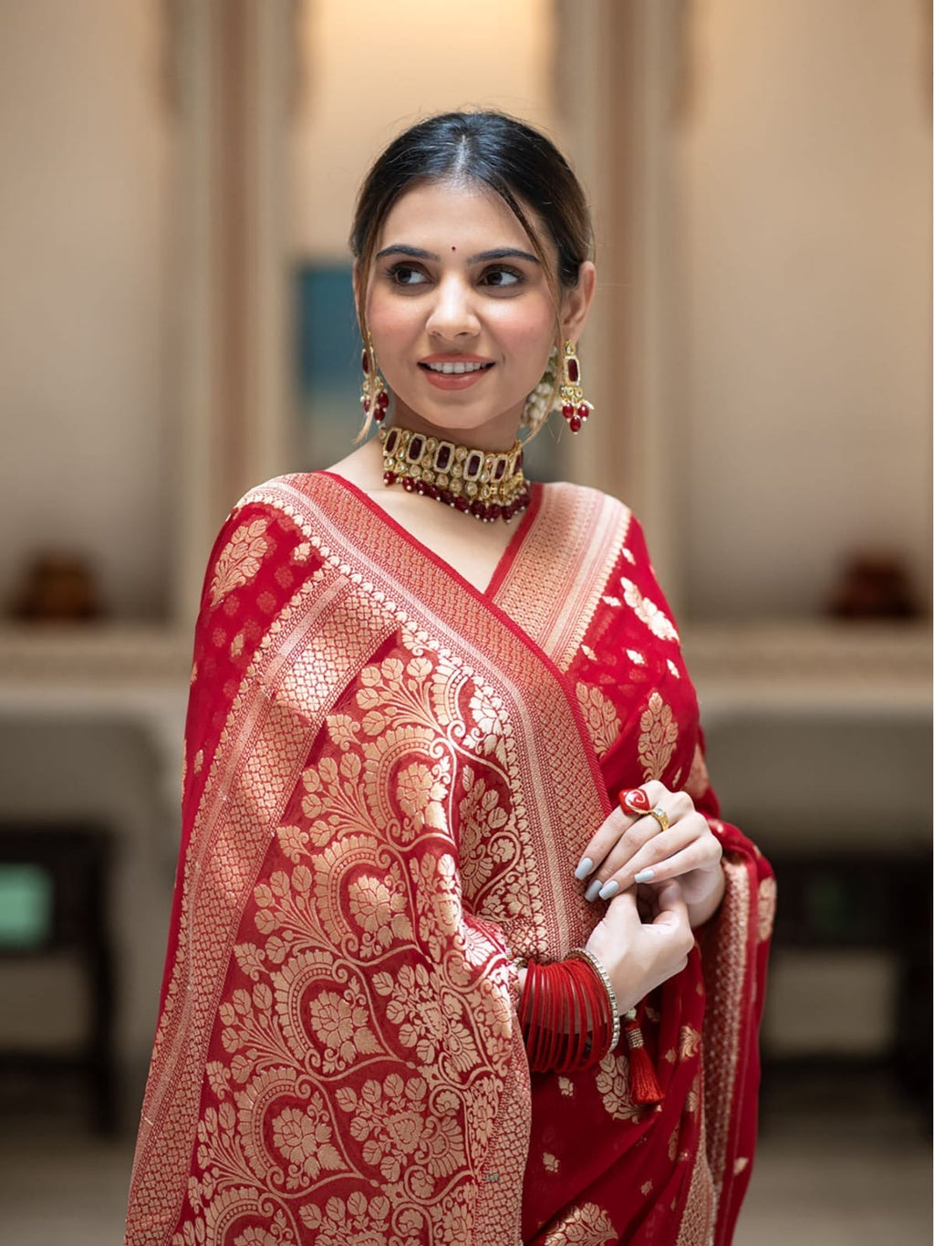 Banarasi Georgette Silk Saree