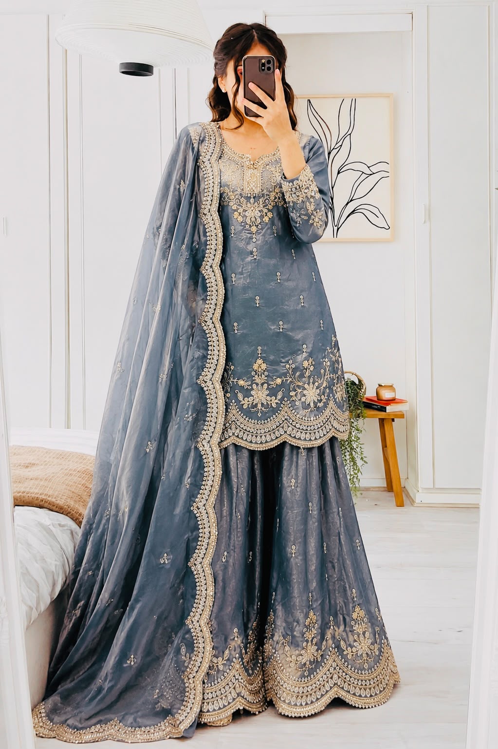 Designer Party Sharara Suit & Dupatta Set