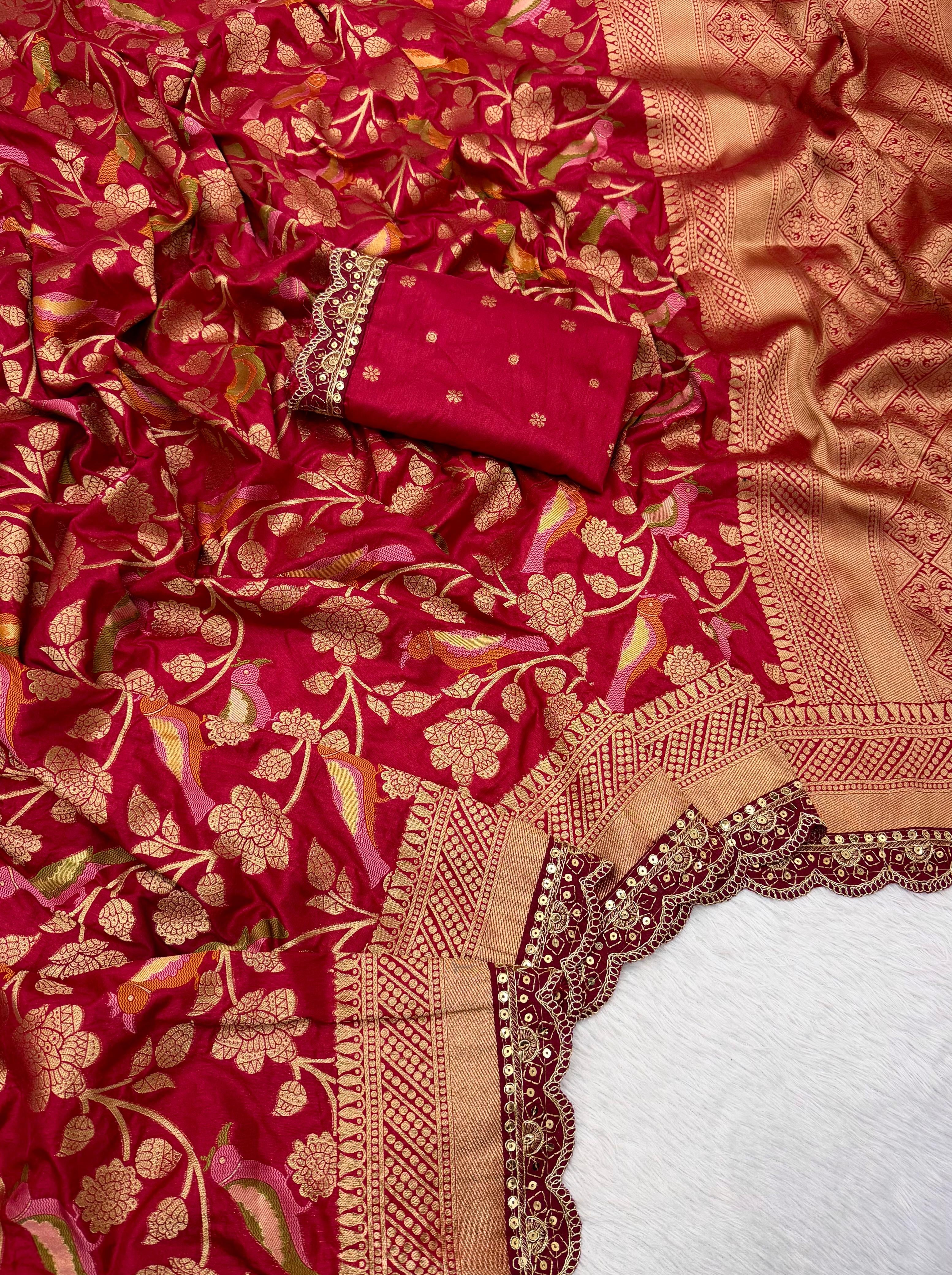 Pure Banarasi khadi silk saree