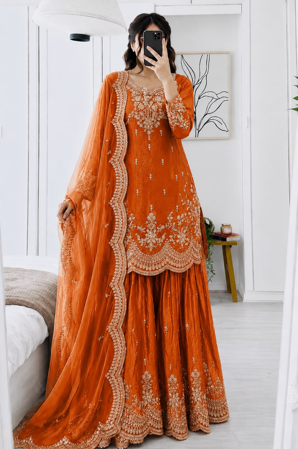 Designer Party Sharara Suit & Dupatta Set