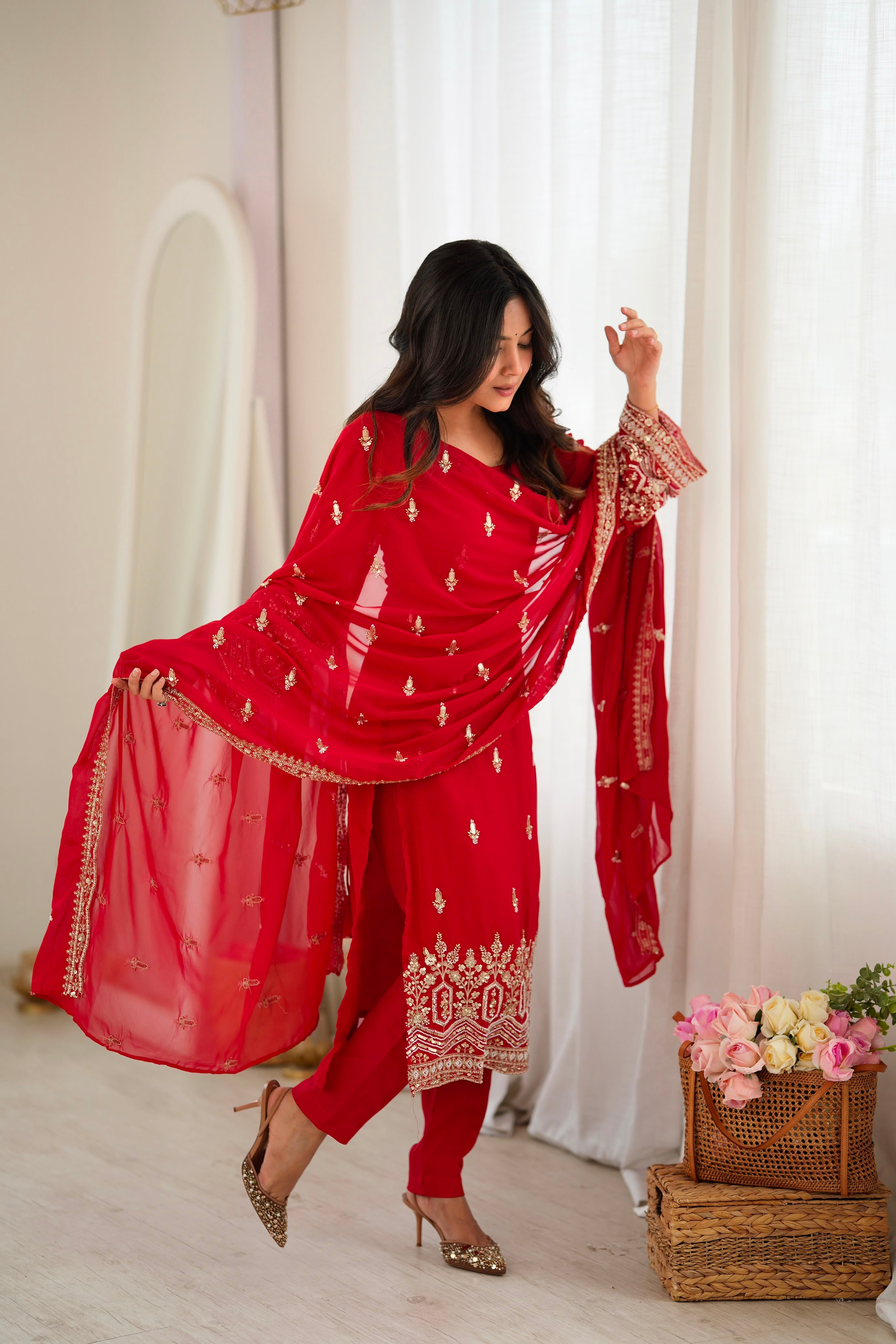 Premium Beads & Sequin Work Suit Set