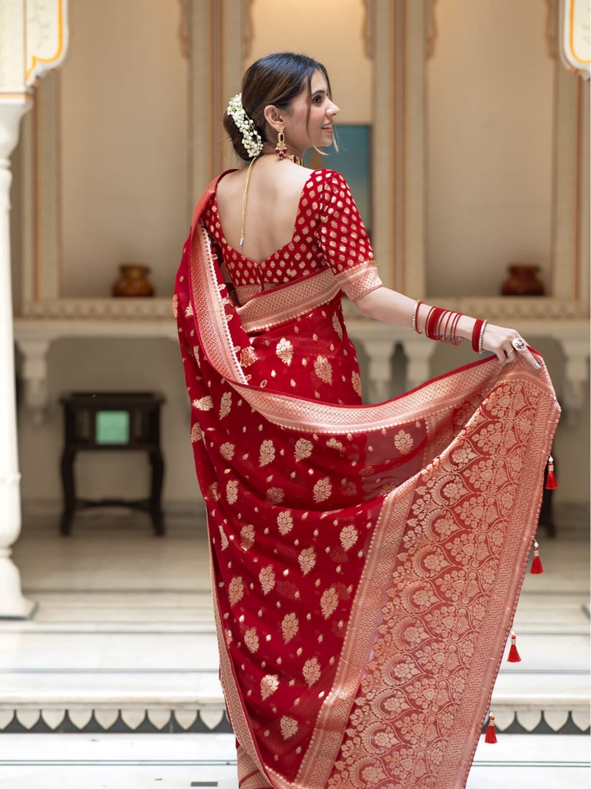 Banarasi Georgette Silk Saree