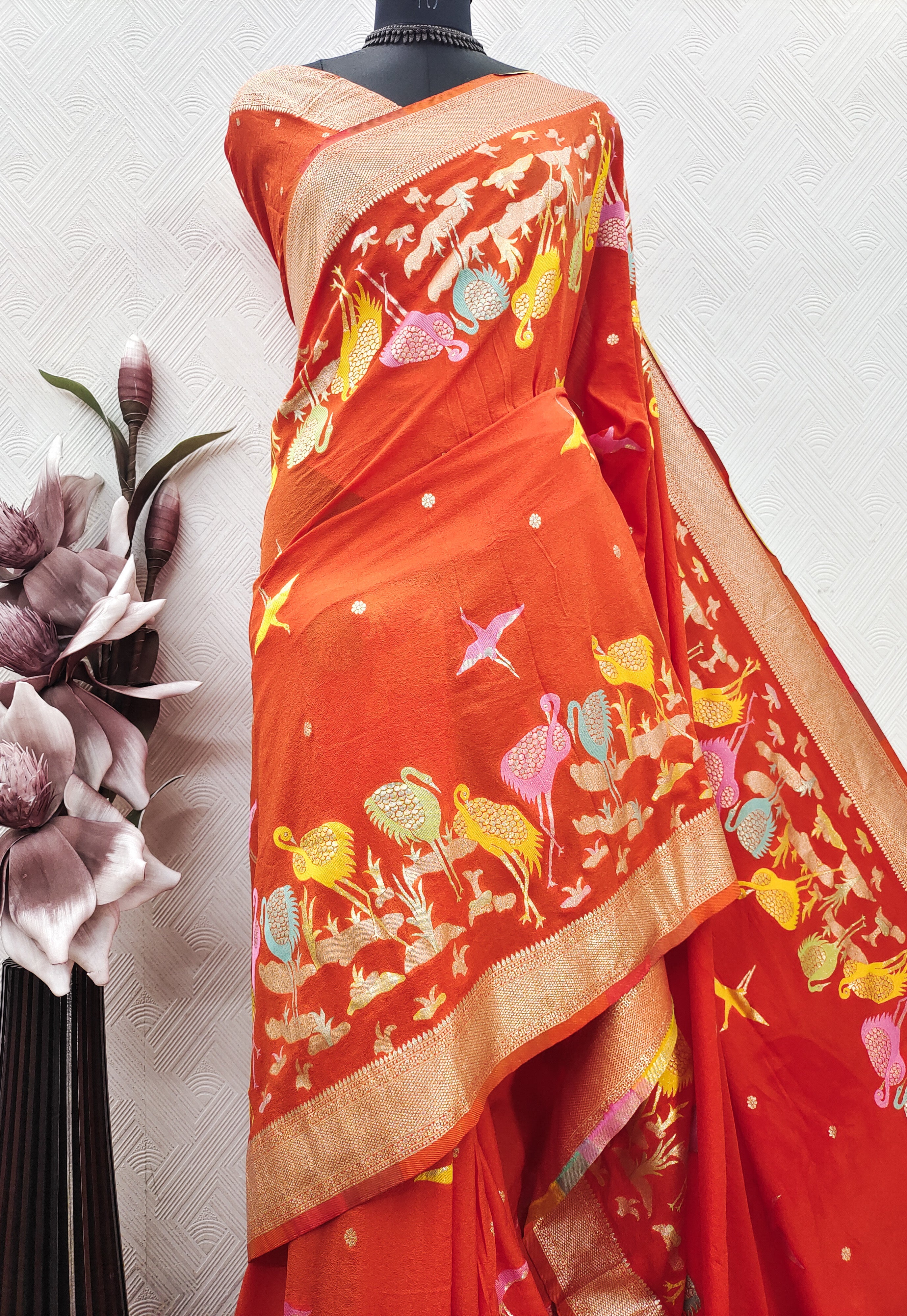 Khadi Crepe Silk Saree