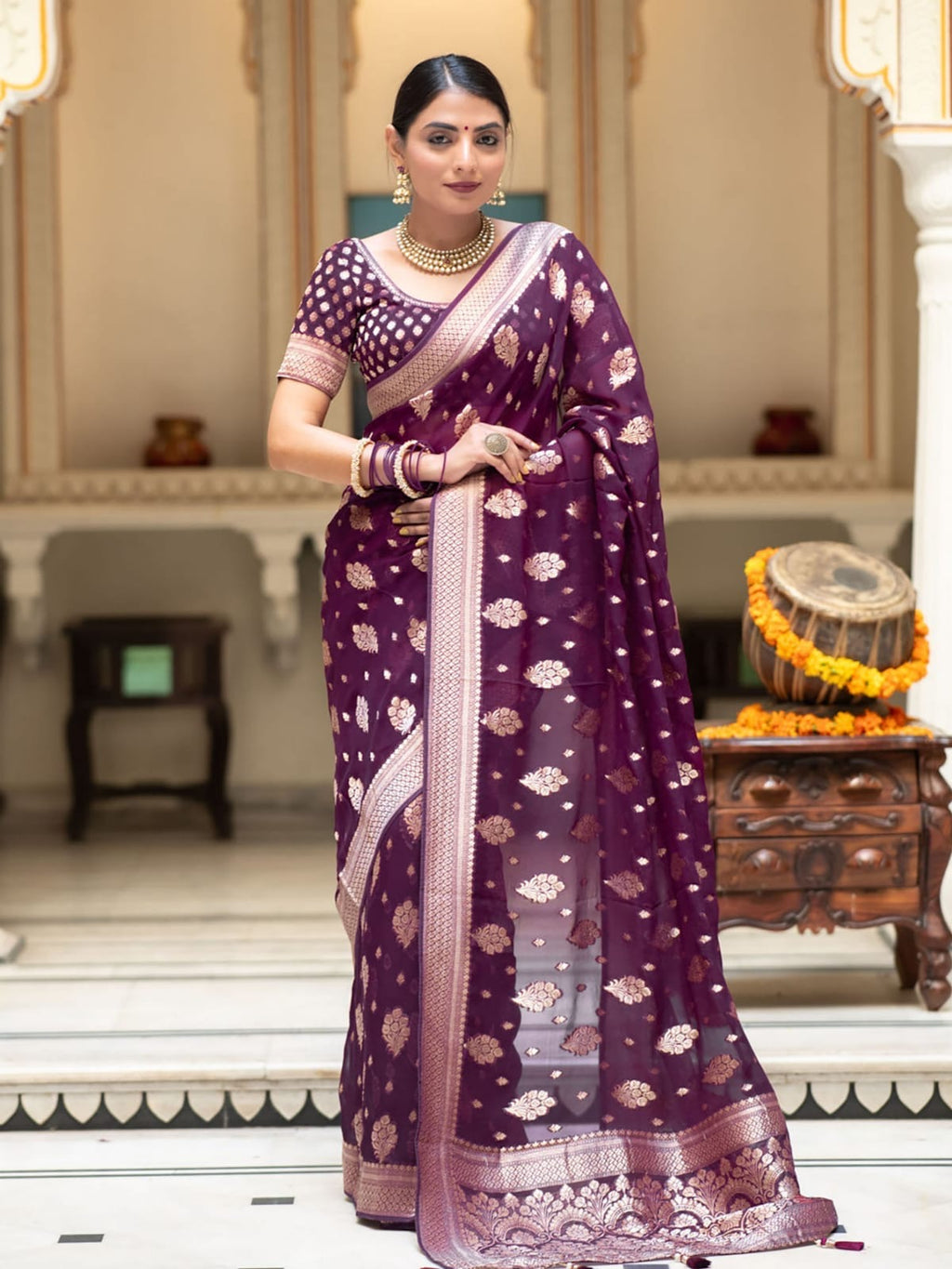 Banarasi Georgette Silk Saree