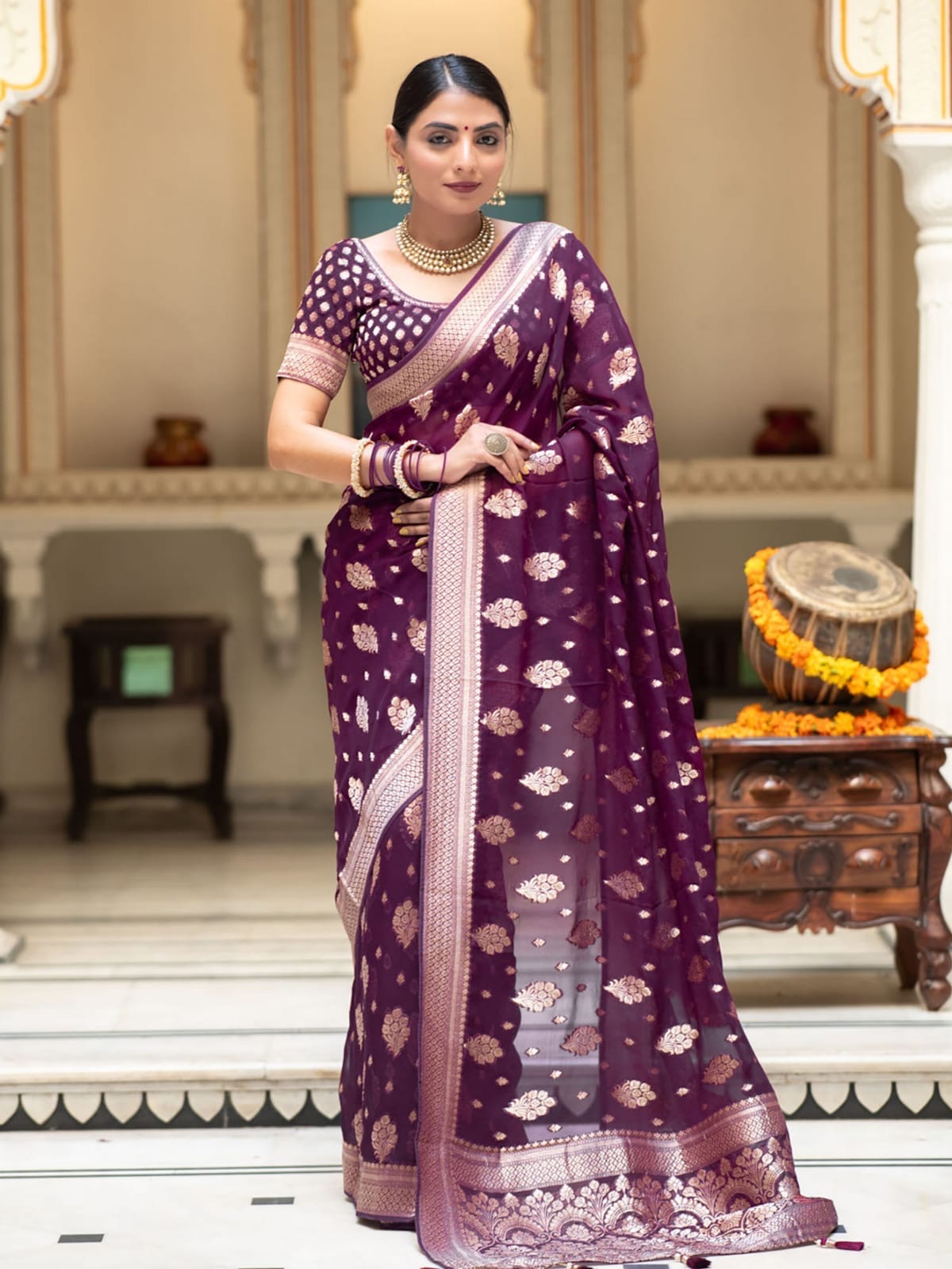 Banarasi Georgette Silk Saree
