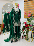 Designer Party Sharara Suit & Dupatta Set