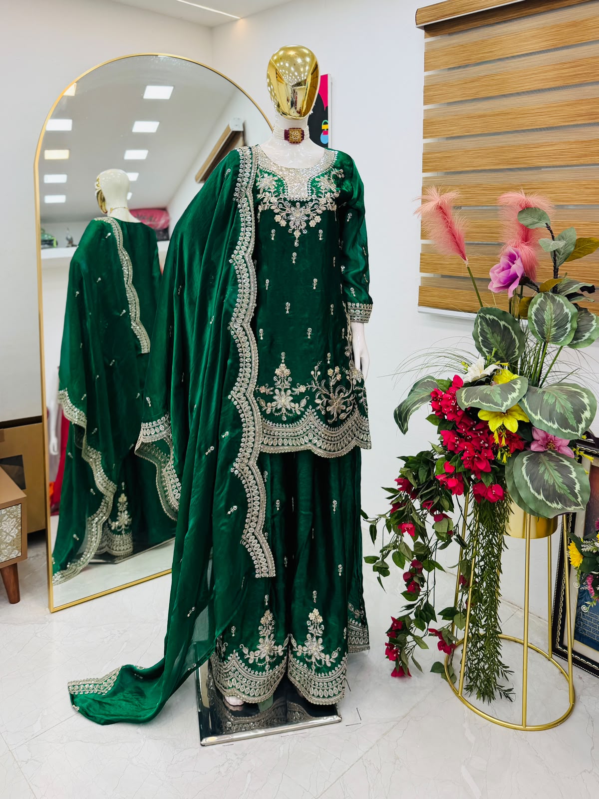 Designer Party Sharara Suit & Dupatta Set