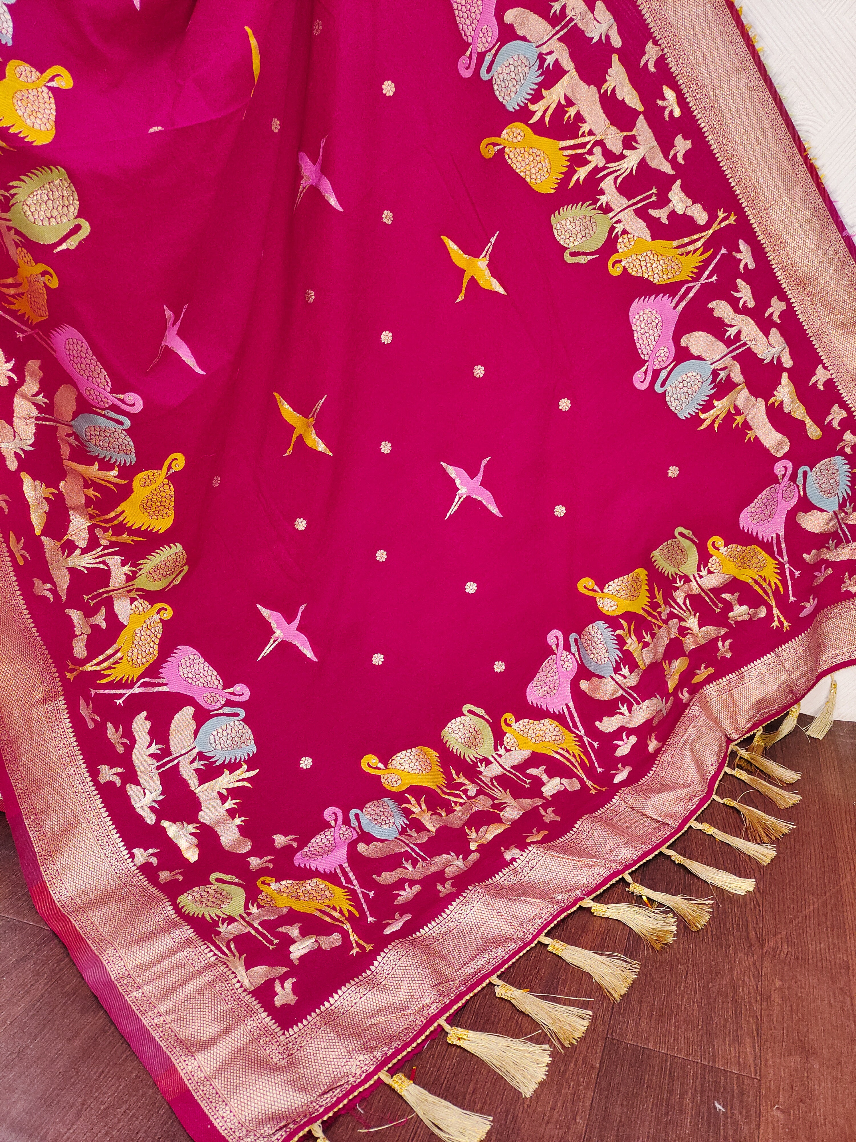 Khadi Crepe Silk Saree