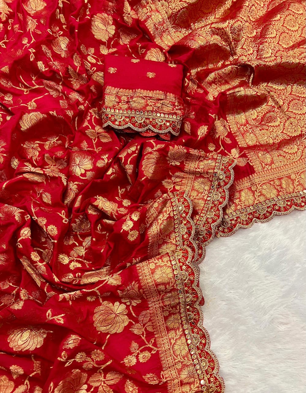 Pure Khaddi Georgette Designer Saree