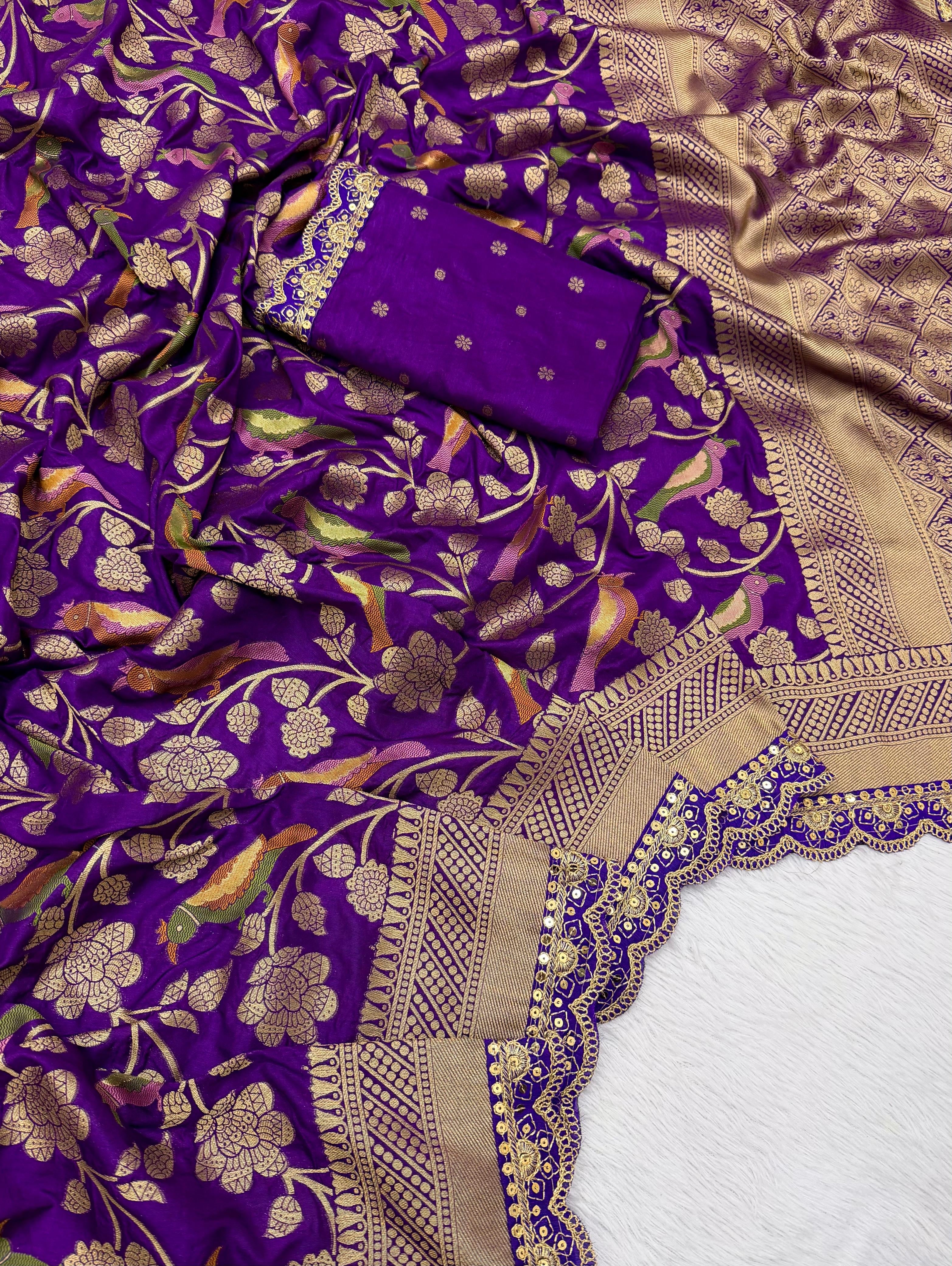 Pure Banarasi khadi silk saree