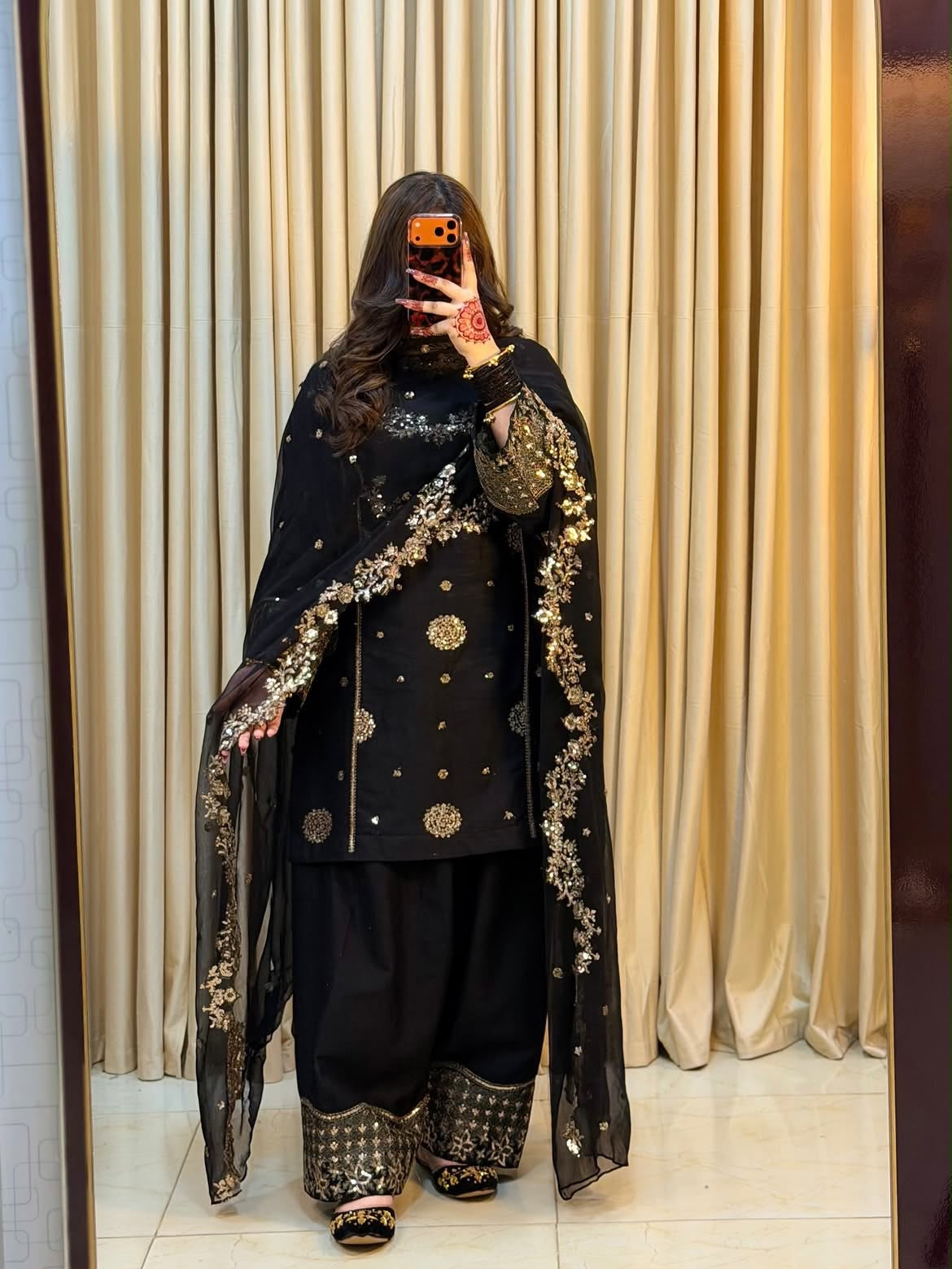 Heavy Embroidery Sequence Work 3-Piece Suit Set