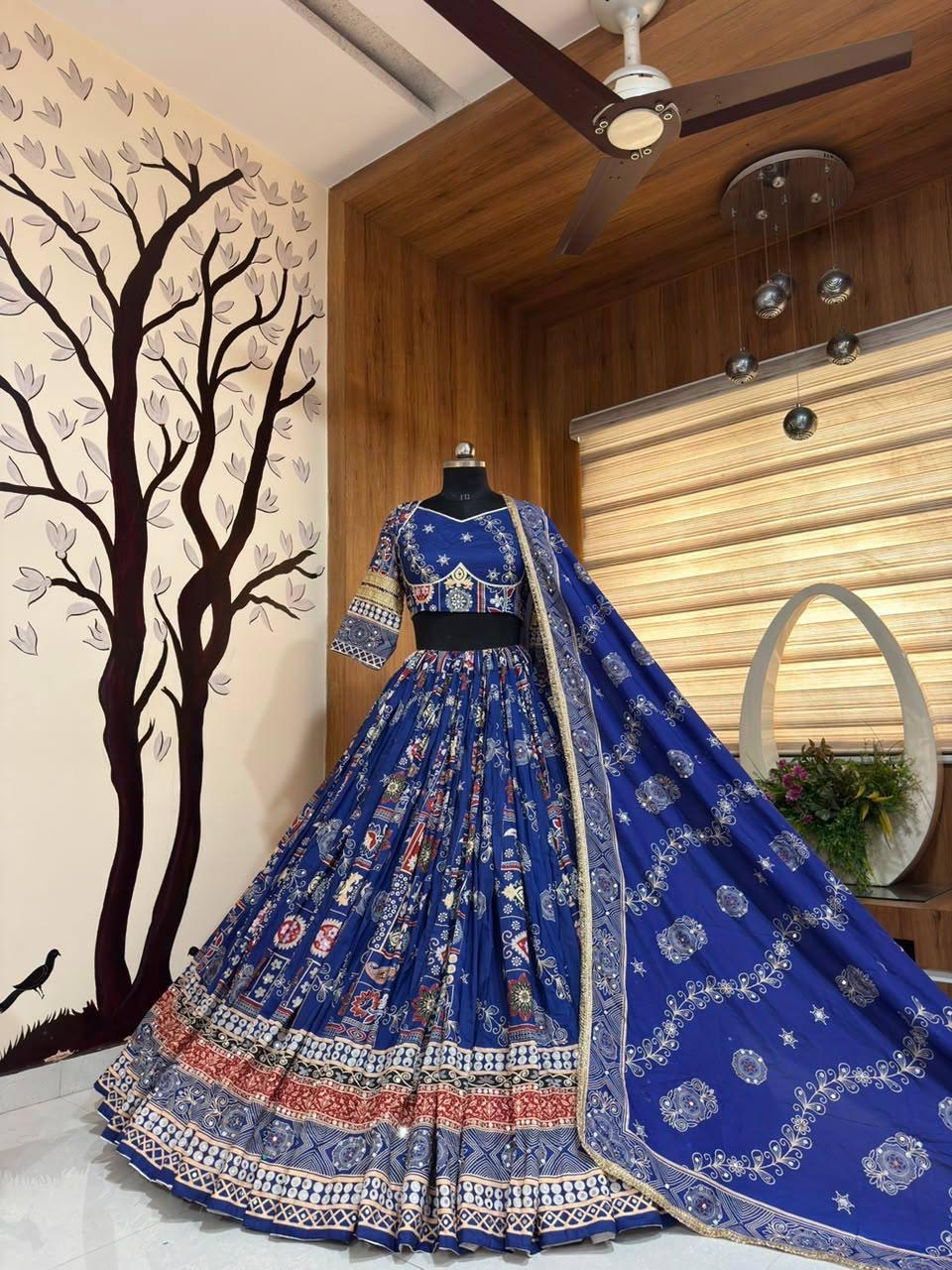 Navratri Special Muslin Cotton Digital Print Chaniya Choli