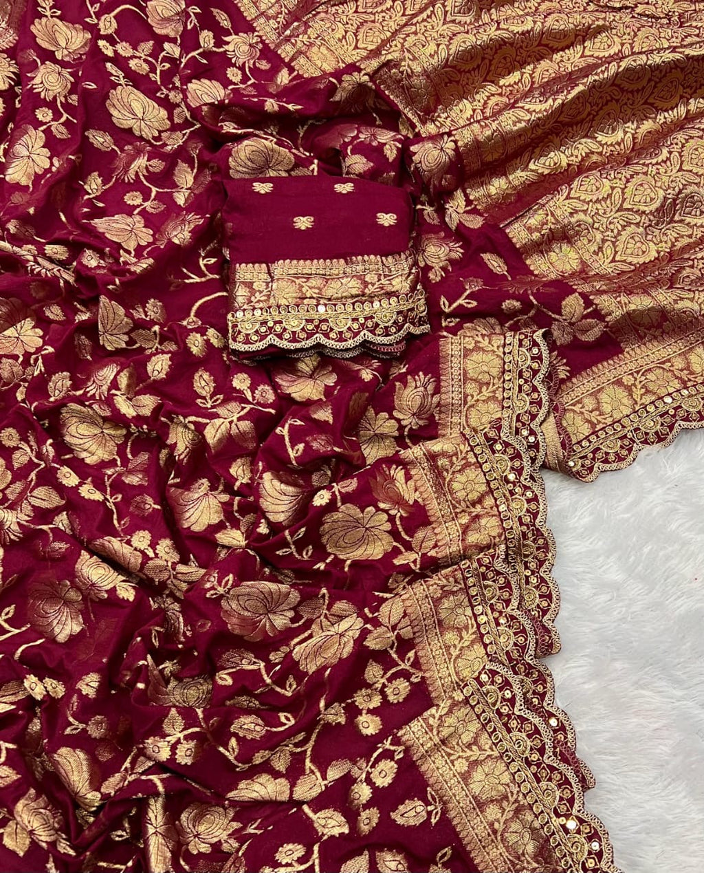 Pure Khaddi Georgette Designer Saree