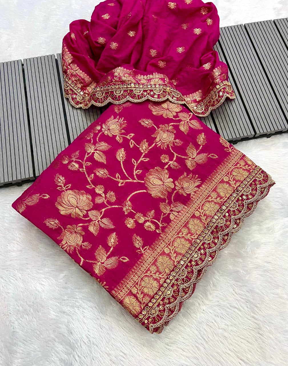 Pure Khaddi Georgette Designer Saree