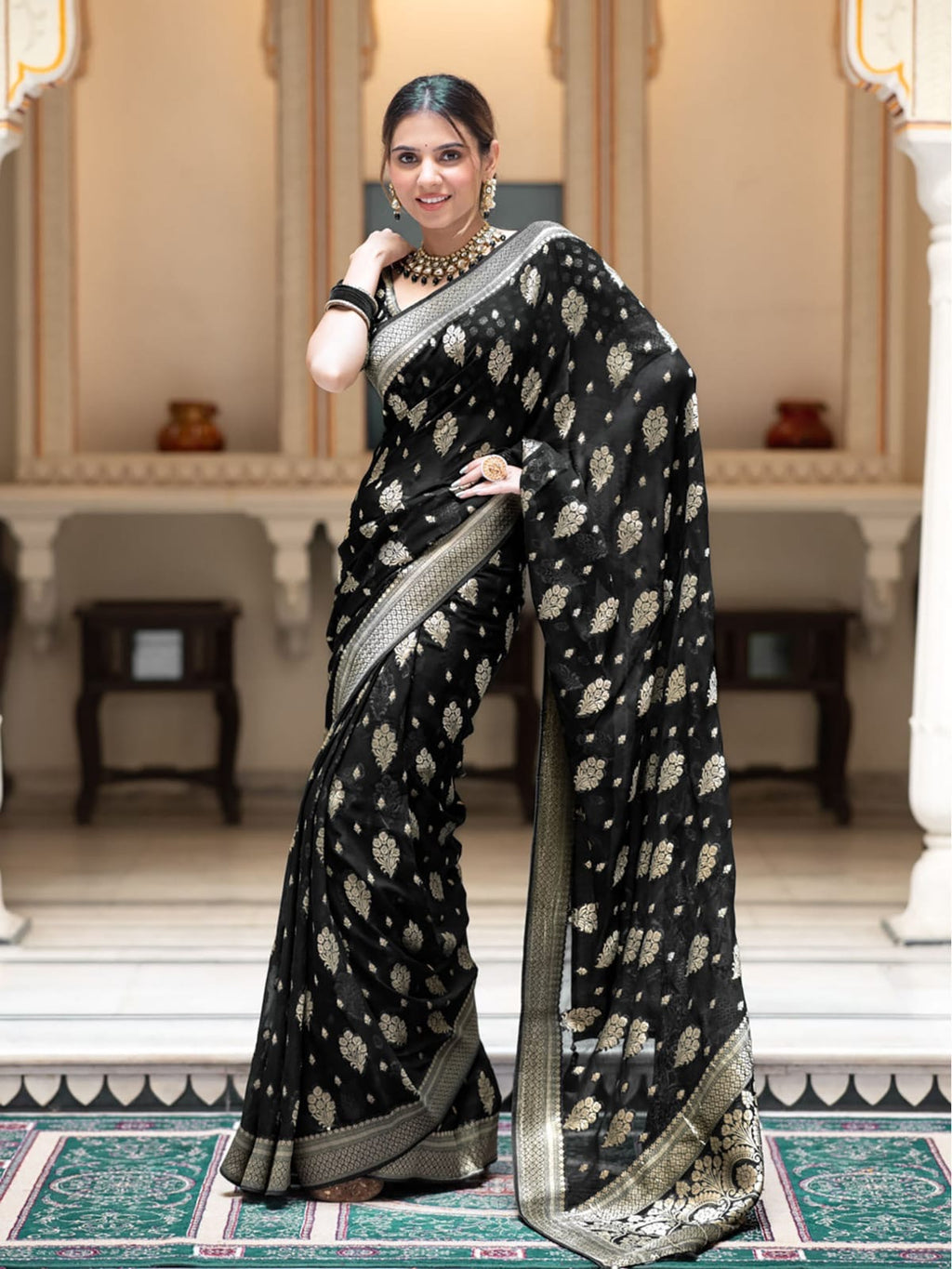 Banarasi Georgette Silk Saree