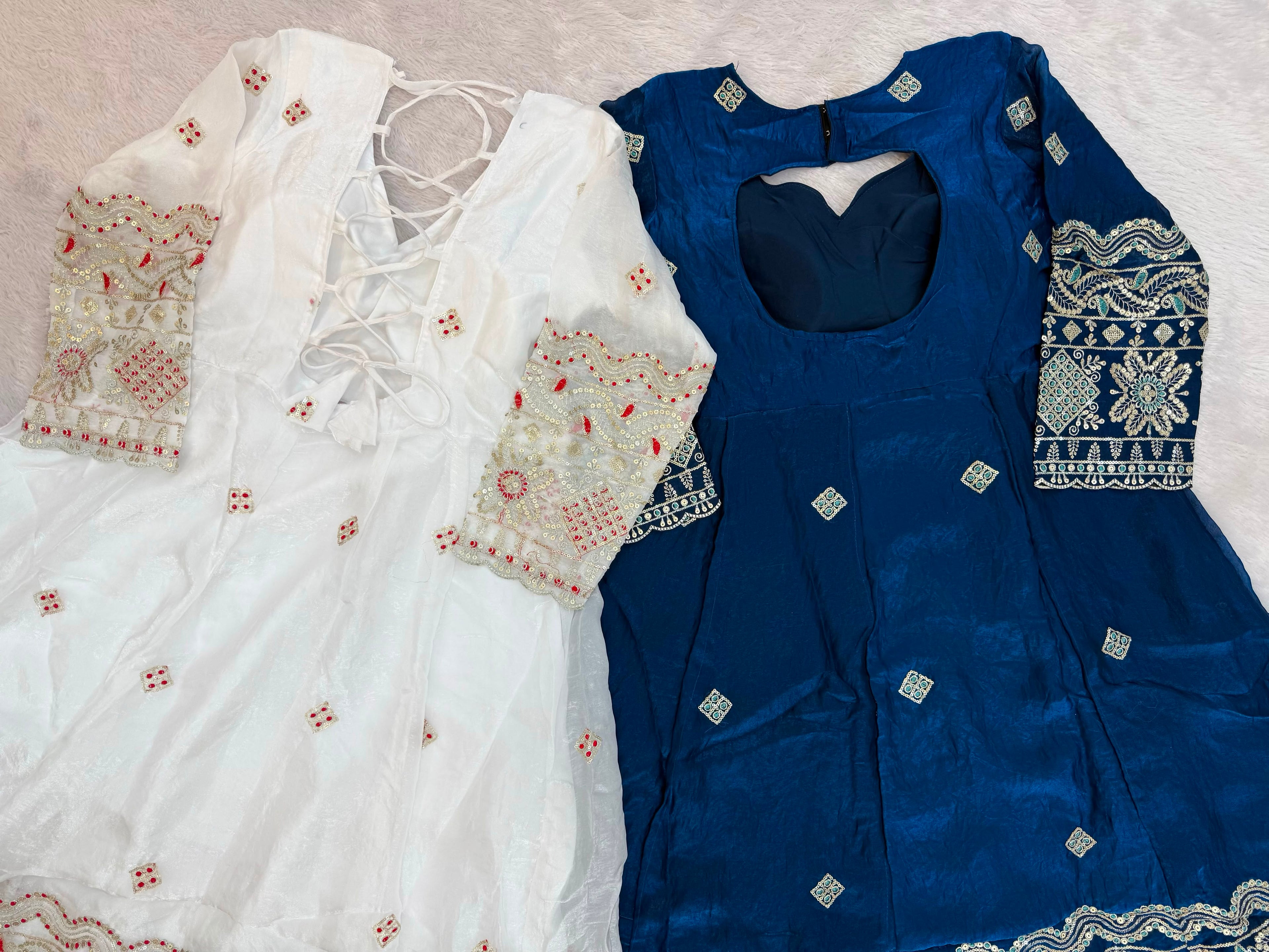 Embroidered Gown Set