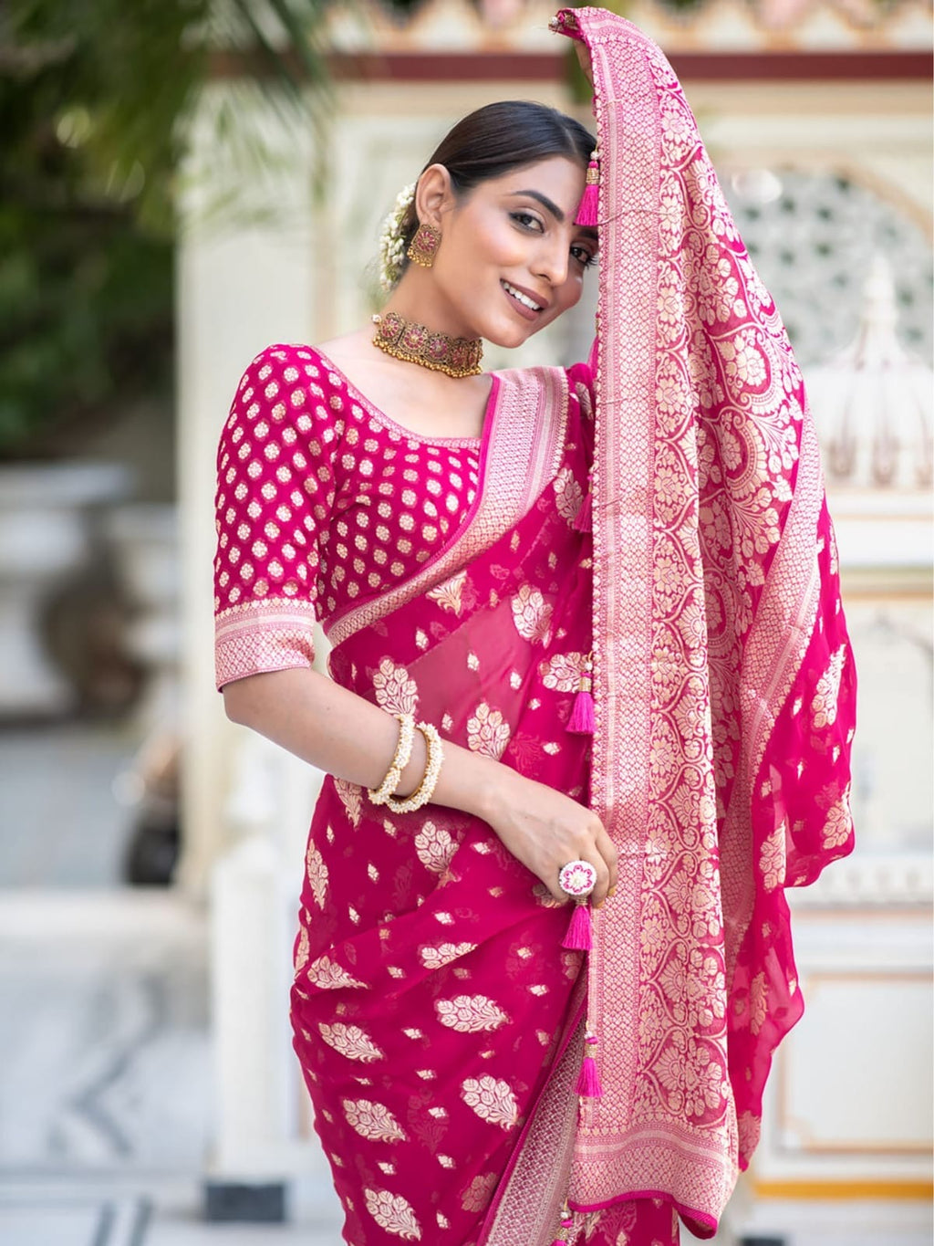 Banarasi Georgette Silk Saree