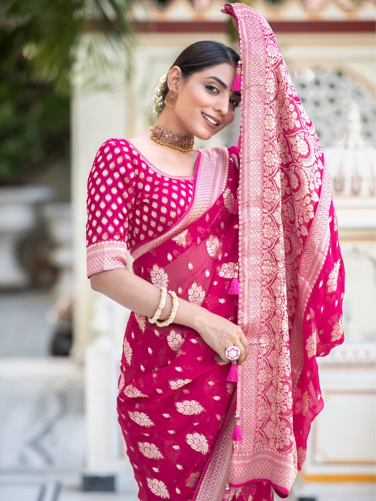Banarasi Georgette Silk Saree