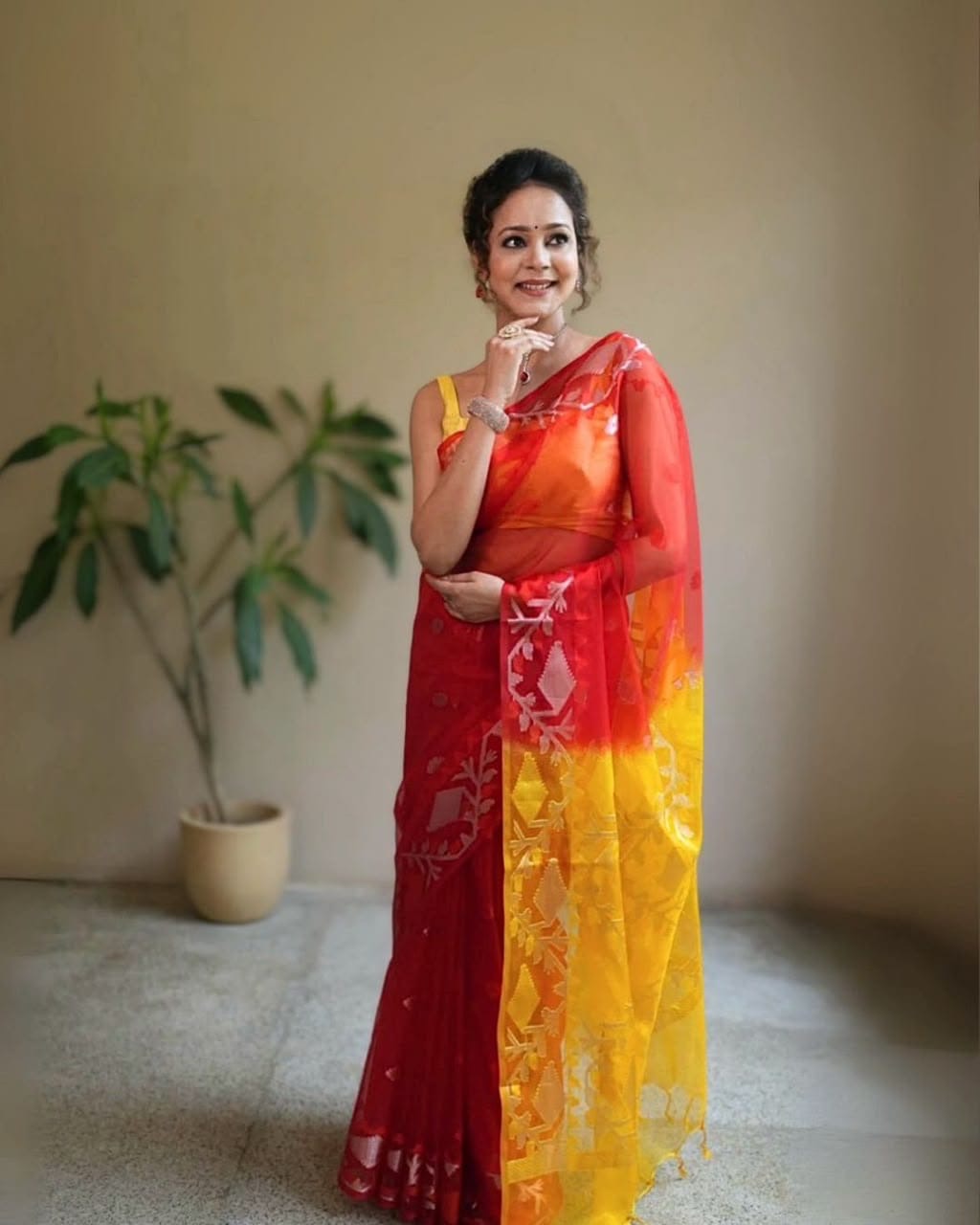 Banarasi Designer Organza Soft Silk Saree