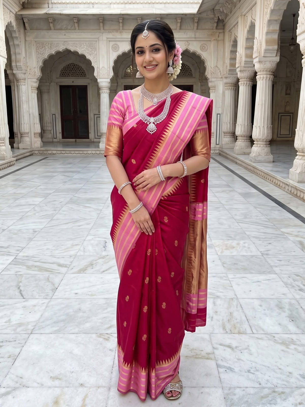 Soft Silk Art Silk Jacquard Border Saree