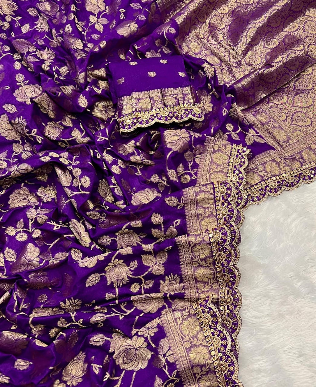 Pure Khaddi Georgette Designer Saree