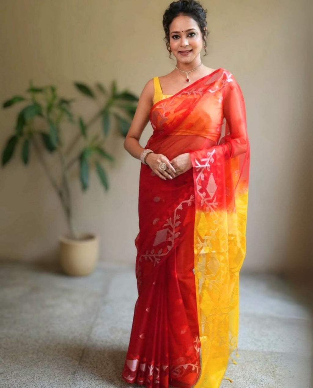 Banarasi Designer Organza Soft Silk Saree