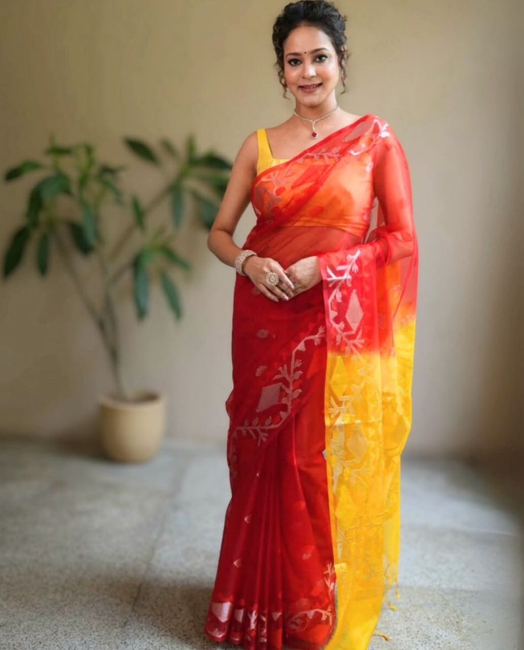 Banarasi Designer Organza Soft Silk Saree