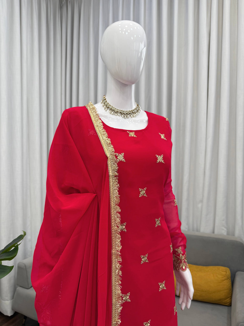 Premium 3-Piece Top, Sharara & Dupatta Set