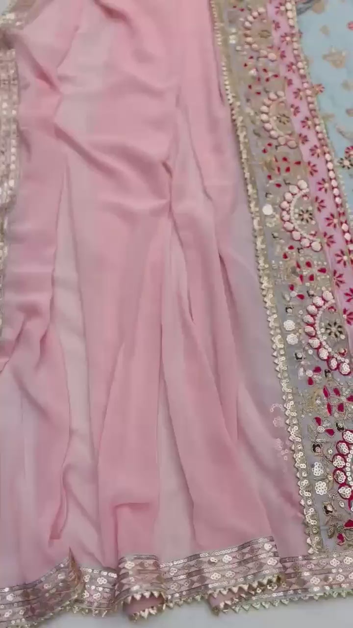 Designer Party Sharara Suit & Dupatta Set